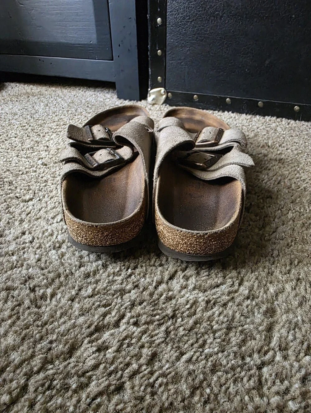 Birkenstock Arizona Suede Double-Strap Sandals - Taupe